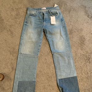 NWT zara patchwork denim jeans